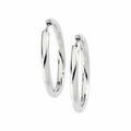 Sterling Silver 29 mm Hinged Earring